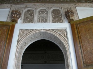 Ornate doorway into the el Bahia Palace
