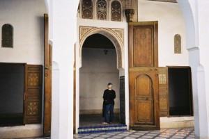 Nic standing in el Bahia Palace courtyard doorway