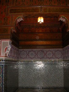 Interior tiled doorway in the el Bahia Palace
