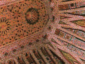 Ornate ceiling in the el Bahia Palace
