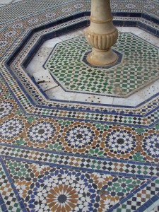 Tiled courtyard in the el Bahia Palace